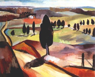 French Landscape  1920s  oil  (Collecation of Stanley Willis)