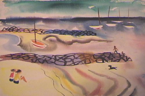 Dennis Breakwater  1950s  watercolor.